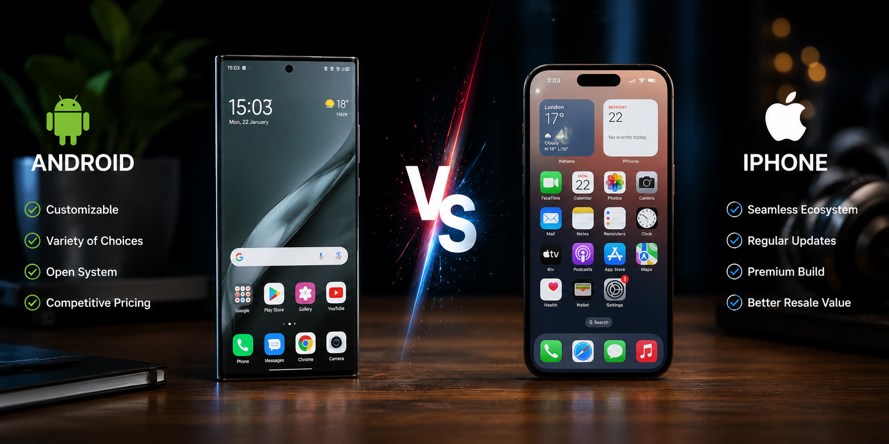 Android vs iPhone Comparison