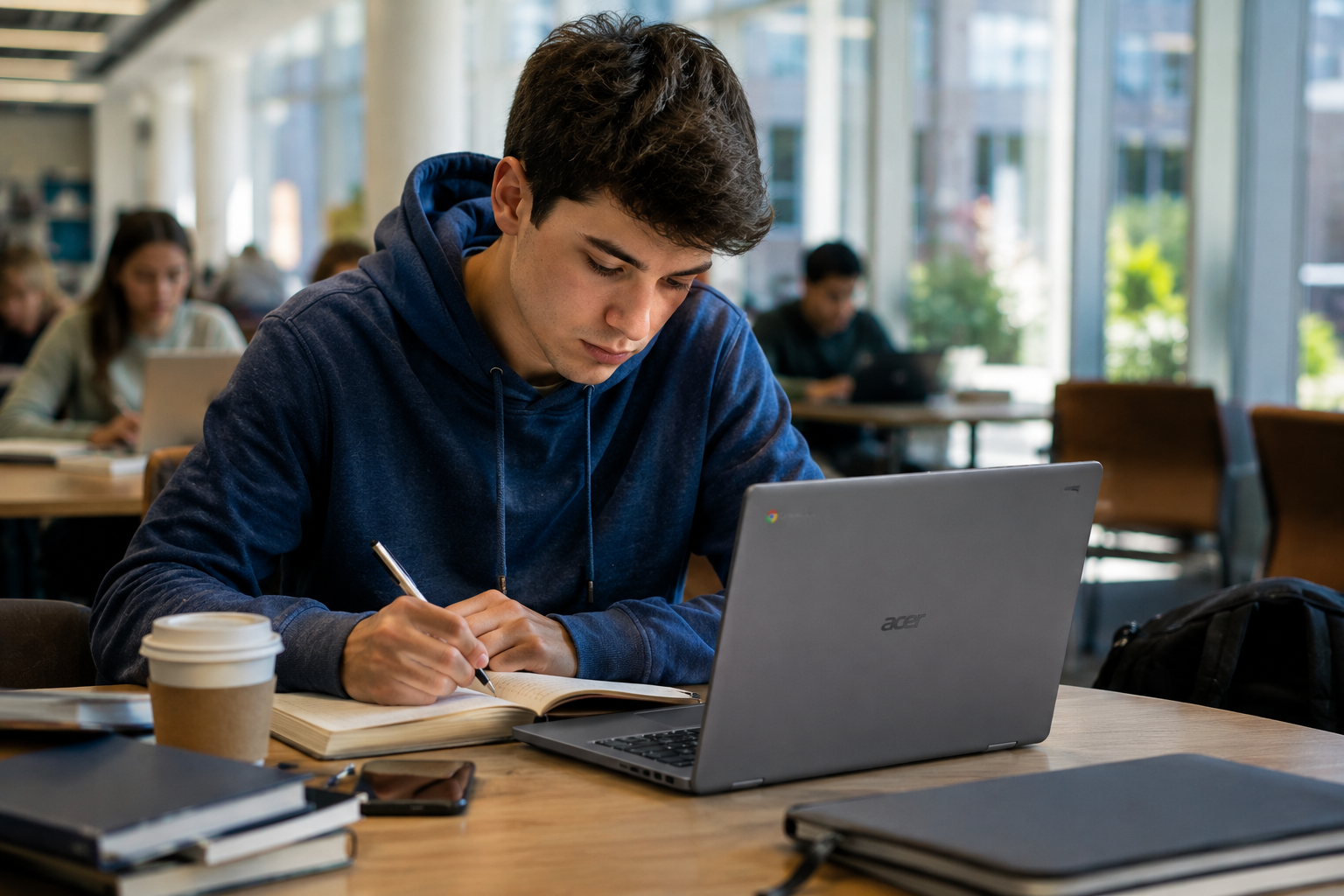 Student Using Laptop